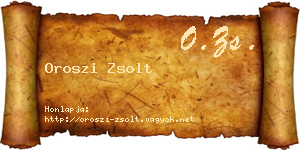 Oroszi Zsolt névjegykártya