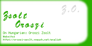 zsolt oroszi business card